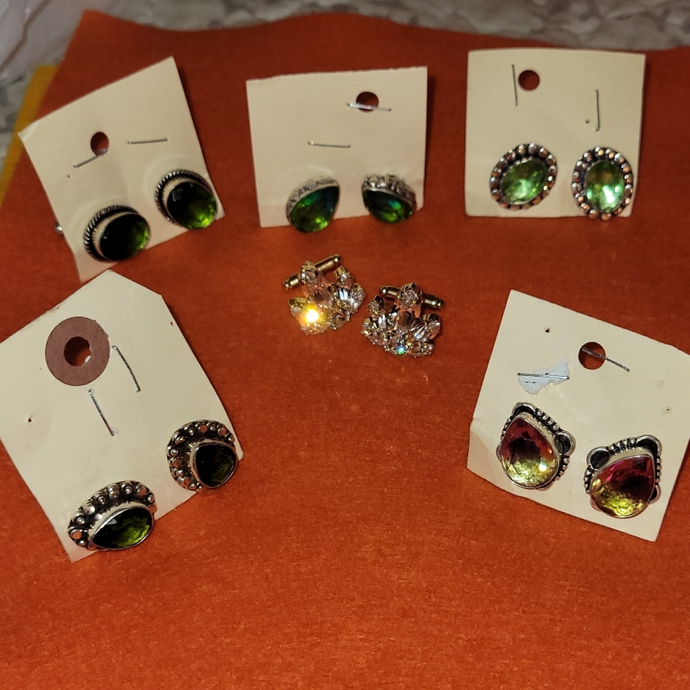 LOT of 925 Stone Cufflinks